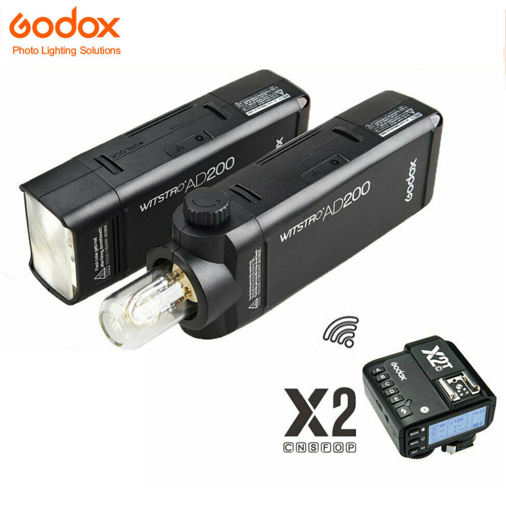 Godox 2.4G TTL HSS AD200 1/8000s Pocket Flash+X2T Bluetooth Trigger