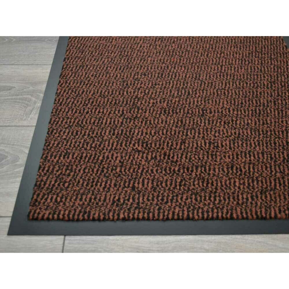 (Brown, 100cm x 170cm ) Heavy Duty Barrier Mats Extra Large Small Hall Entrance Rugs