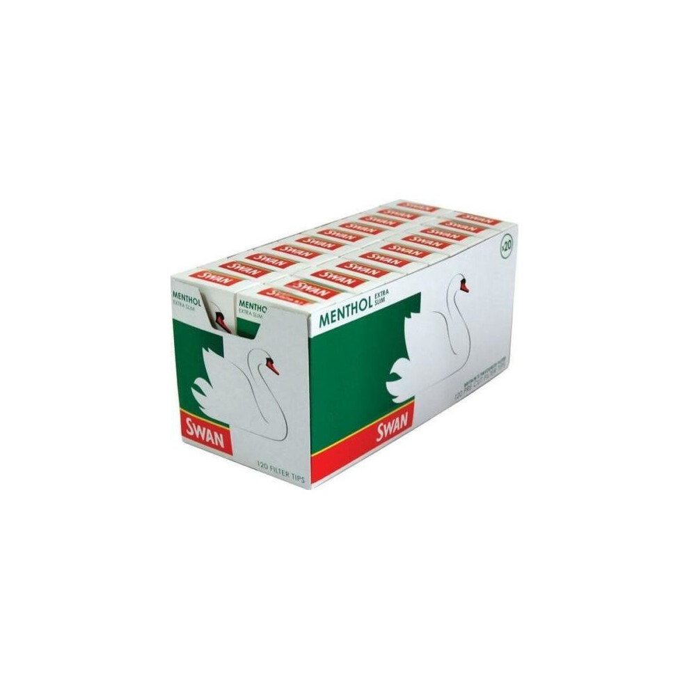Swan Menthol Smoking Cigarette Filter Tips Full Box Of 20 Packs