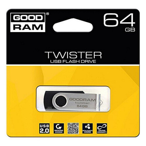 Goodram UTS2 USB flash drive 16 GB USB Type-A 2.0 Black,Silver 2