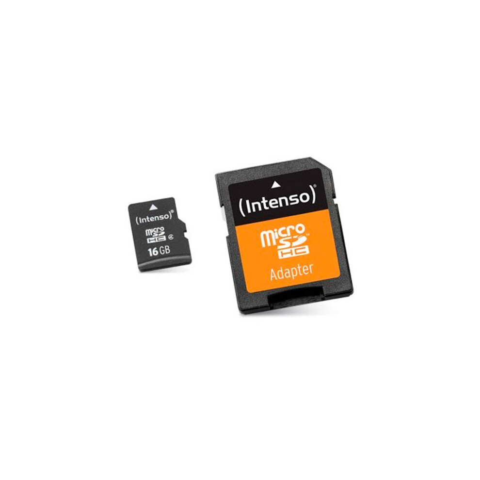 Micro Sd Memory Card With Adaptor Intenso 3413470 16 Gb Class 10 4034303016136
