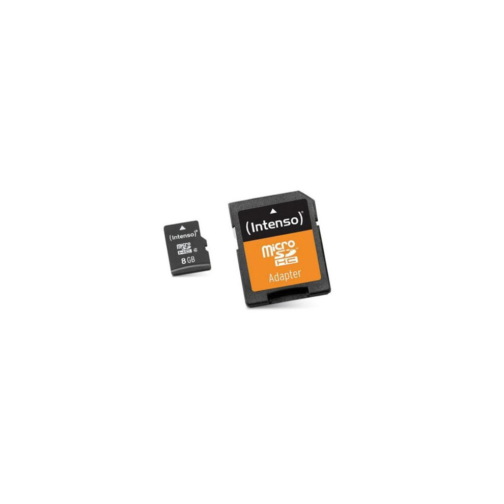 Micro Sd Memory Card With Adaptor Intenso 3413460 8 Gb Class 10 4034303016112