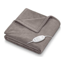 HD 75 - Manta aquecida Taupe - Ultramacia, respirável e temperatura regulável com desligamento automático - 180 x 130cm