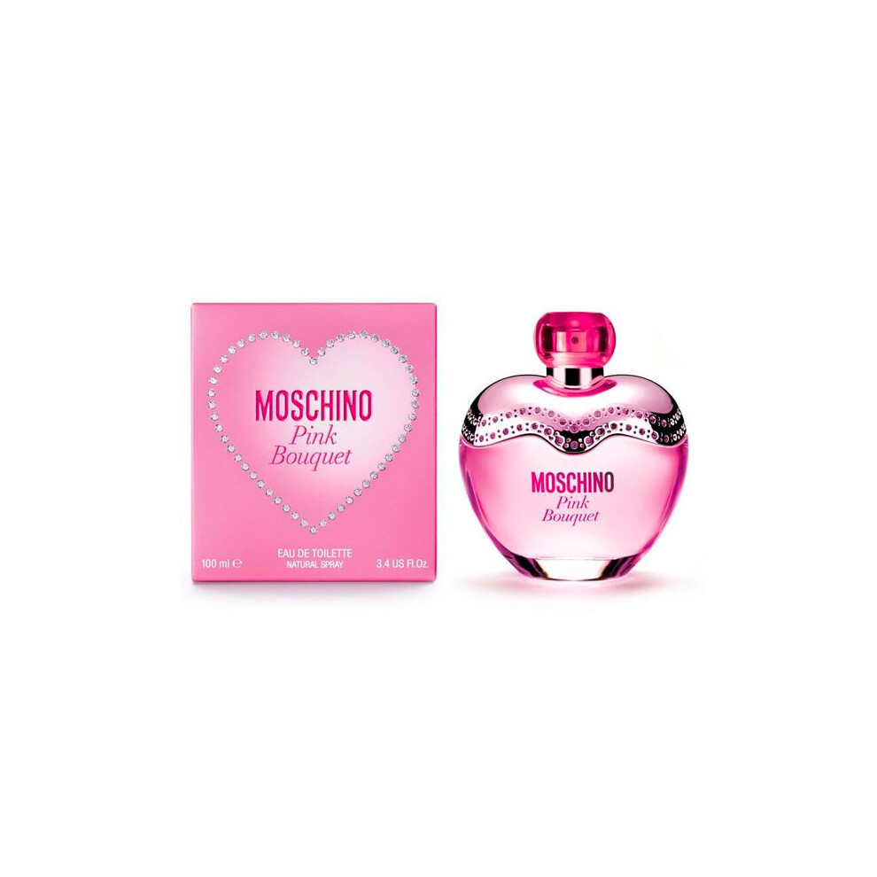 Moschino Bouquet 50Ml Edt Spray – Fragrant, Fruity-Floral Eau De Toilette In A Heart-Shaped Bottle Pink