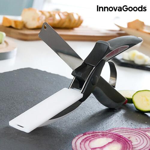 Couteau-Ciseau avec Mini Planche à Découper Intégrée InnovaGoods 1