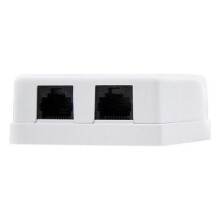 Nano Cable 10.21.1502 - Roseta de superficie para archivos RJ45 CAT.6 UTP 2, Blanco