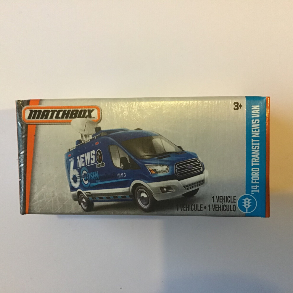 Matchbox 2017 â14 Ford Transit News Van #9/125 Grab Pack