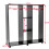 Homcom HOMCOM Black Mobile Open Wardrobe With Clothes Hanging Rail 2