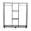Homcom HOMCOM Black Mobile Open Wardrobe With Clothes Hanging Rail 4