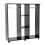 Homcom HOMCOM Black Mobile Open Wardrobe With Clothes Hanging Rail 1