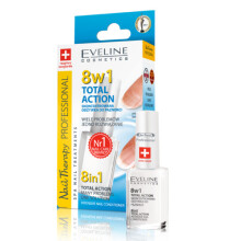 Eveline 8in1 Nail Conditioner Total Action Serum Nails Strengthener 8 in 1 12ml