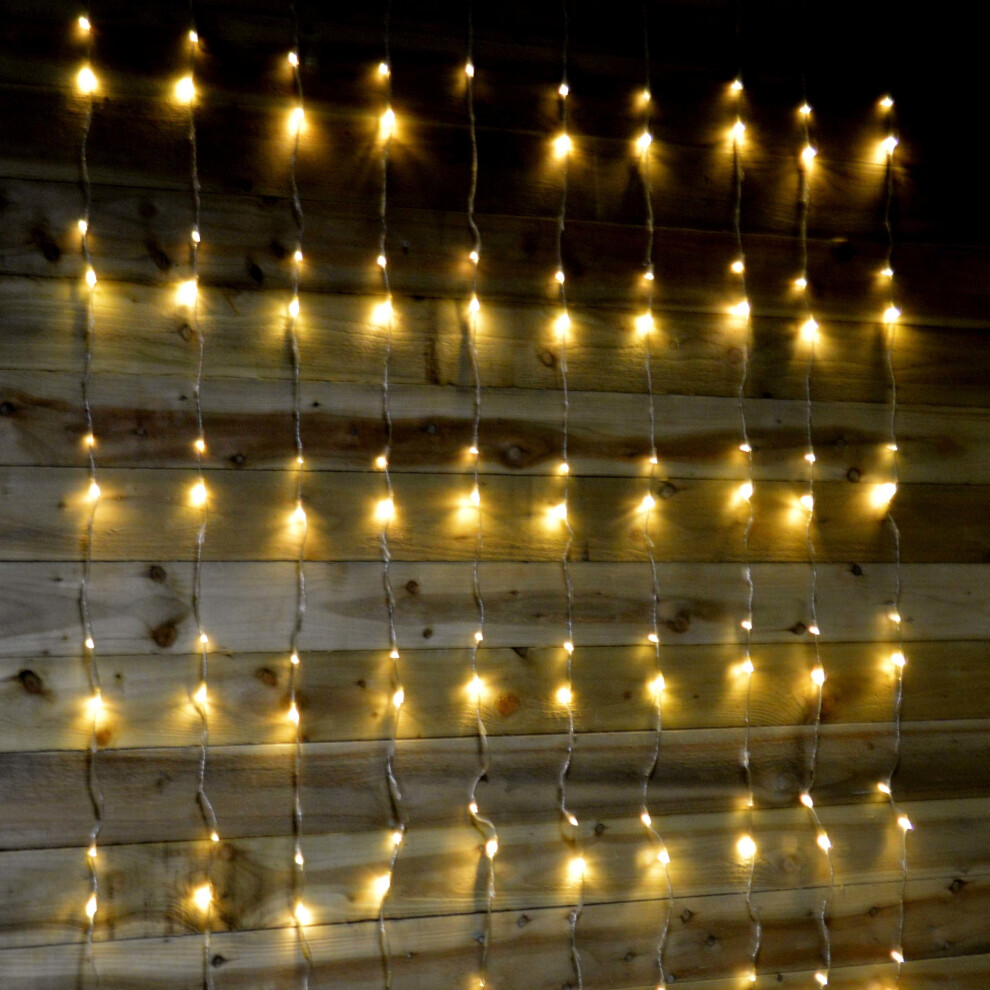 Premier 240 Led 1.5M X 2M Tall Cascading Waterfall Curtain - Warm Light/White
