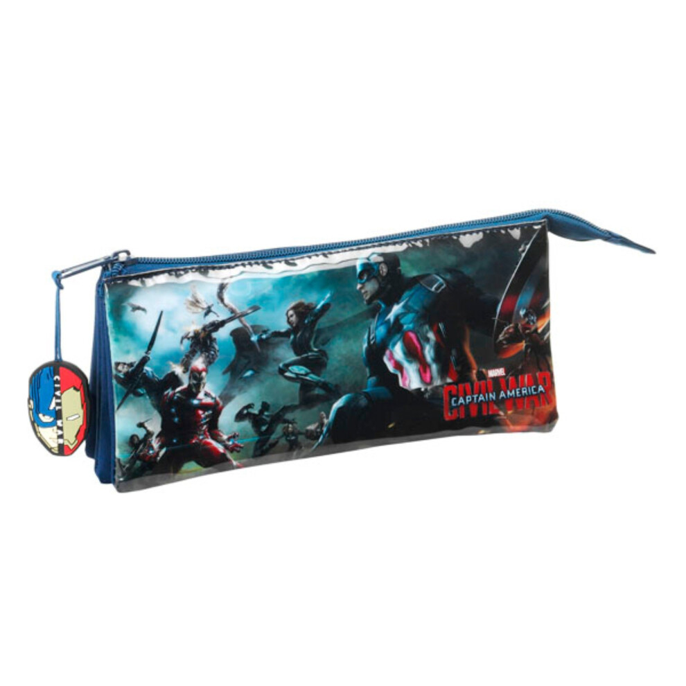 Marvel Captain America Childrens/Kids Official Civil War Triple Pencil Case