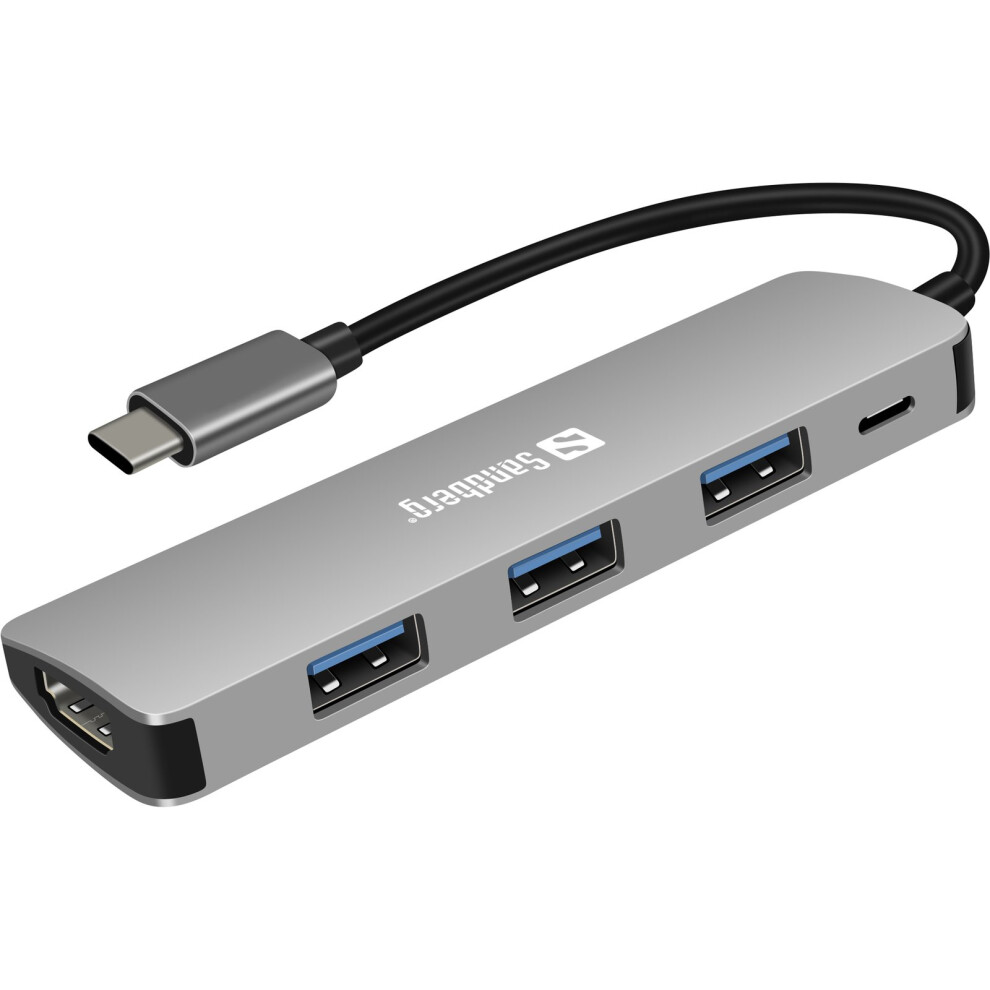 Sandberg 136-32 Usb-C Dock Hdmi+3Xusb+Pd 100W 136-32 5705730136320