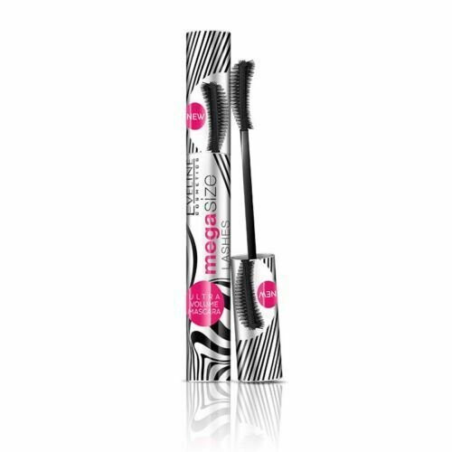Eveline MEGA SIZE Long Lashes Black Mascara Thickening & Lengthening Mega Volume