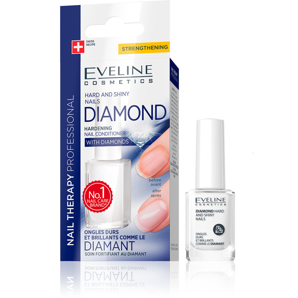 Eveline Nails Strengthener With Diamonds Cosmetics Diamond Hard And Shiny Nails