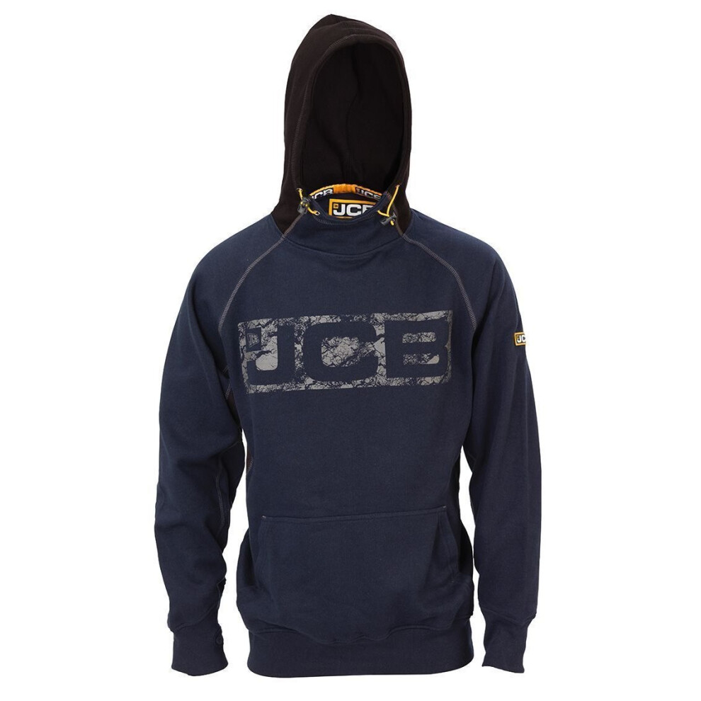 (2XL) JCB Horton Hoodie Hooded Jumper Navy (Sizes S-XXL)