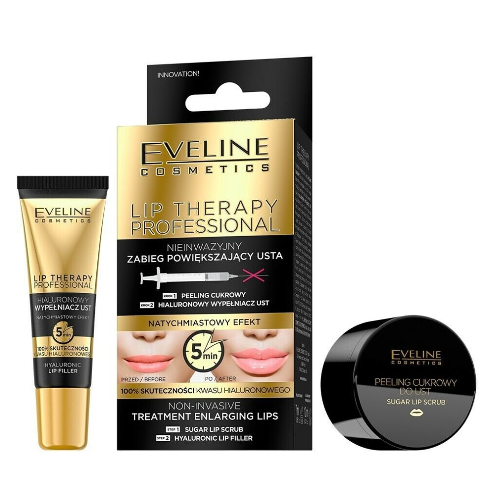 EVELINE NON-INVASIVE LIP ENLARGING TREATMENT Scrub + Hyaluronic Lip Plumper