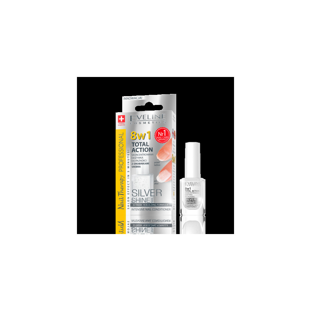 Eveline Silver 8In1 Total Action Intensive Nail Conditioner With Particles 12Ml