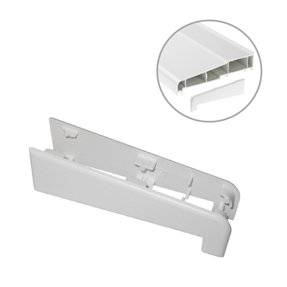 White Eurocell UPVC Pair Window and Door sill End Caps