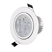 220V 5W LED Recessed Ceiling Downlights Round Down Light Lamps with Driver, Cool White, Cut-out 90mm, 430-450LM(Equivalent 50W)