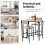Homcom HOMCOM 3 Pack Table Stool Set Industrial Design Metal Frame Oak Tone 6