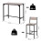 Homcom HOMCOM 3 Pack Table Stool Set Industrial Design Metal Frame Oak Tone 2