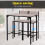 Homcom HOMCOM 3 Pack Table Stool Set Industrial Design Metal Frame Oak Tone 7