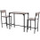 Homcom HOMCOM 3 Pack Table Stool Set Industrial Design Metal Frame Oak Tone 9