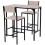 Homcom HOMCOM 3 Pack Table Stool Set Industrial Design Metal Frame Oak Tone 1