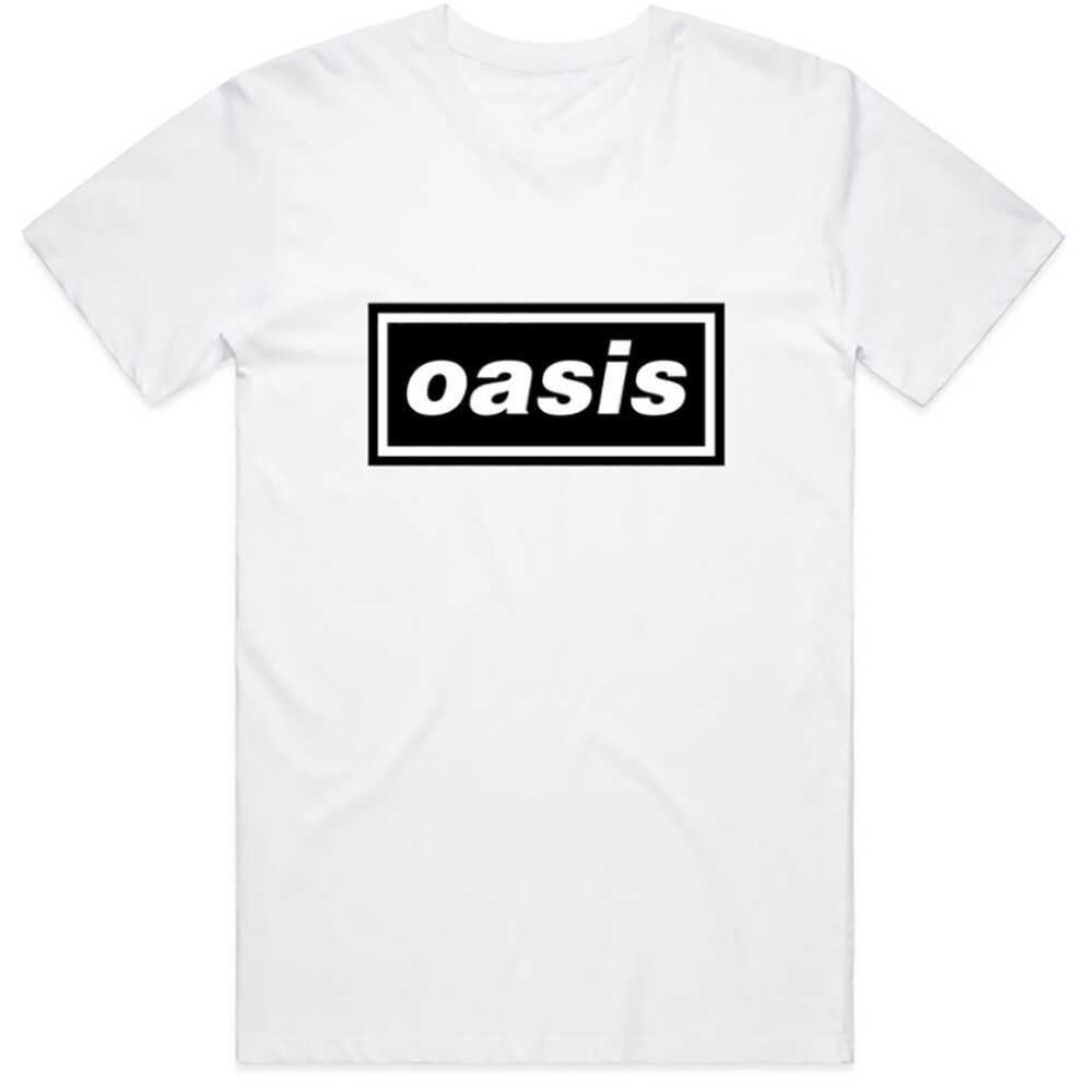 (L) Oasis 'Classic Logo' (White) T-Shirt