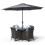 Savannah 90cm Square 4 Seater Rattan Dining Set - Grey 2