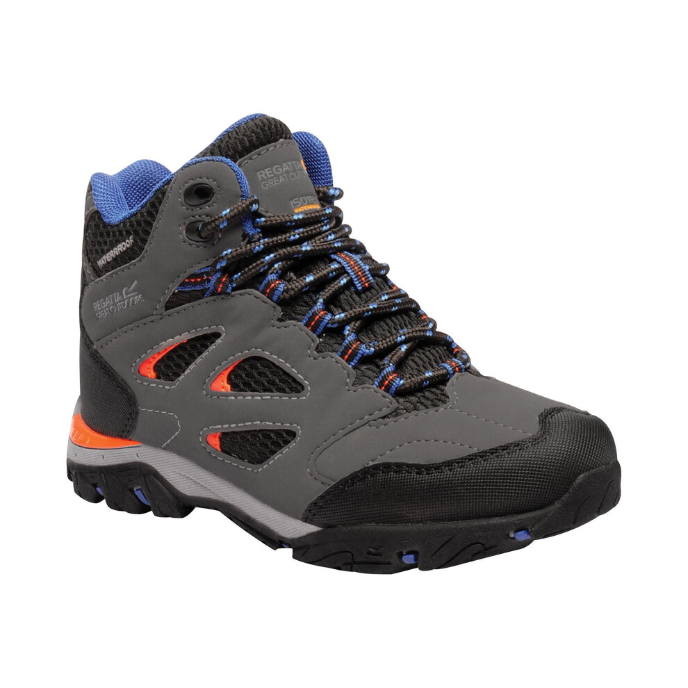 (4 UK Junior, Briar/Blaze Orange) Regatta Childrens/Kids Holcombe IEP Junior Hiking Boots