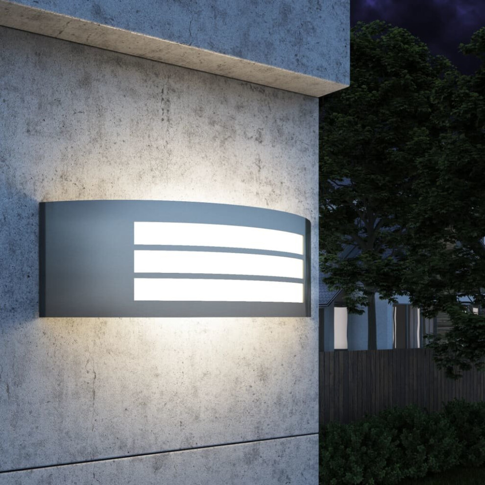 vidaXL Outdoor Wall Light Stainless Steel Garden Patio Lighting Floodlight