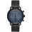 Armani EMPORIO ARMANI AR11201 Chrono ατσάλινο πλέγμα μαύρο μπλε ανδρικό ρολόι καρπού 1