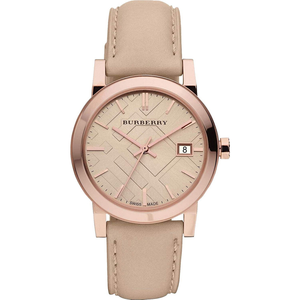 NEW BURBERRY MENS/WOMENS THE CITY WATCH BU9014 LEATHER STRAP UK SELLER WARRANTY