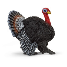 Schleich Mundo Granja, Juguetes de Animales para Niños, Pájaro Realista, Figura de Pavo, A partir de 3 años