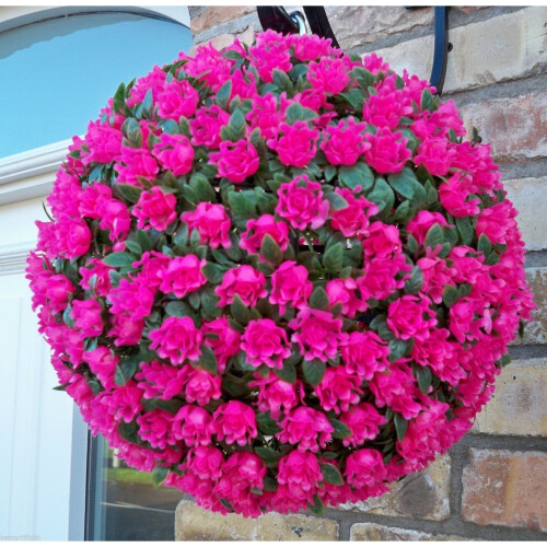 (Pink, 28cm) Best Artificial Rose Flower Balls 2