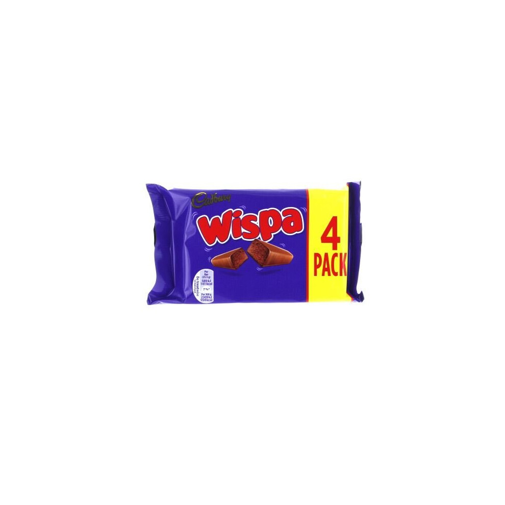 Cadbury Wispa (4 x 25.5g Chocolate Bars) 102g