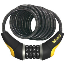 Cadeado para bicicleta ONGUARD Doberman Combo - 185 cm X 10 mm - Cinza e amarelo - Adulto