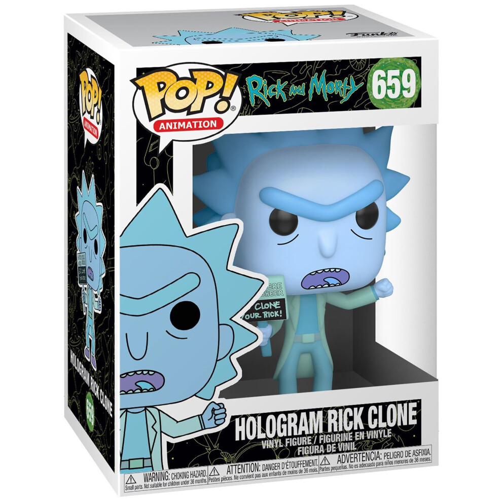 Funko Pop! Vinyl Rick & Morty Hologram Rick Clone