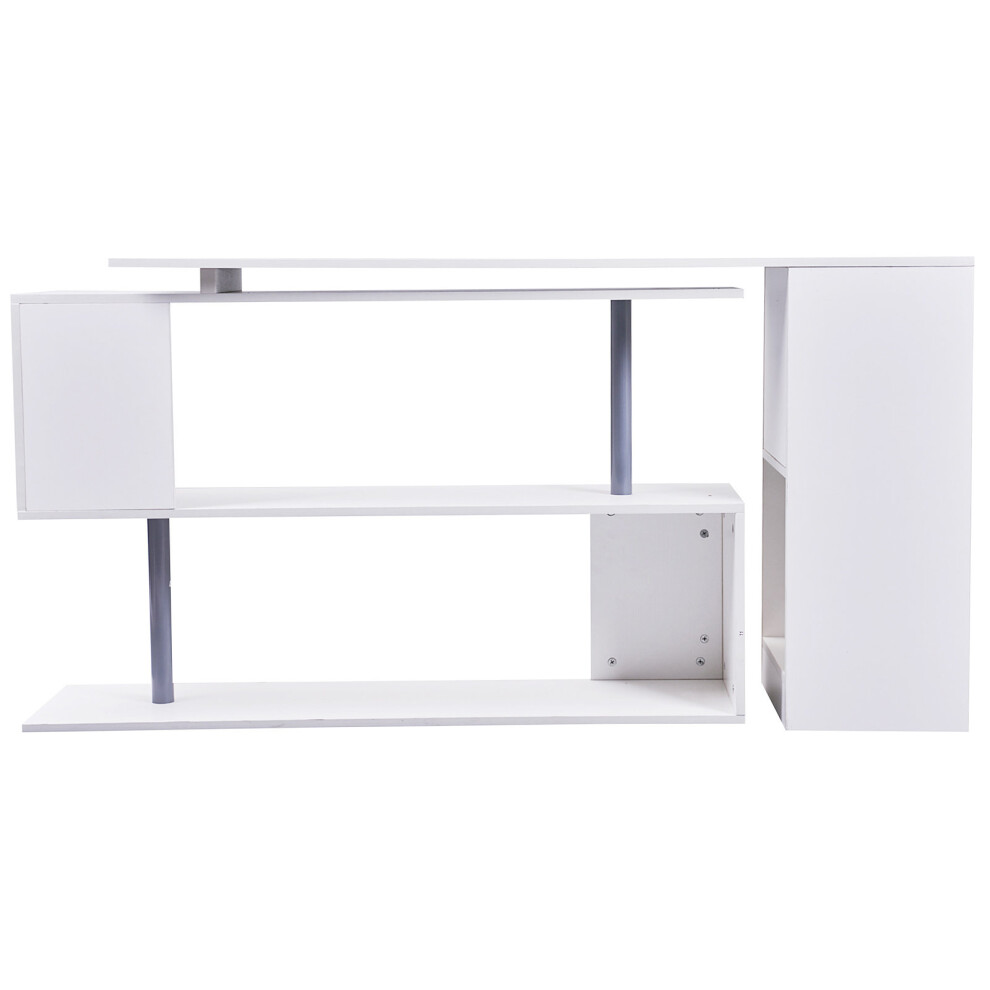 Homcom Rotating Desk - White-image-OPC-PQVNK9-NEW