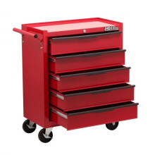 HILKA 5 DRAWER TOOL STORAGE CHEST TROLLEY ROLL CABINET CART