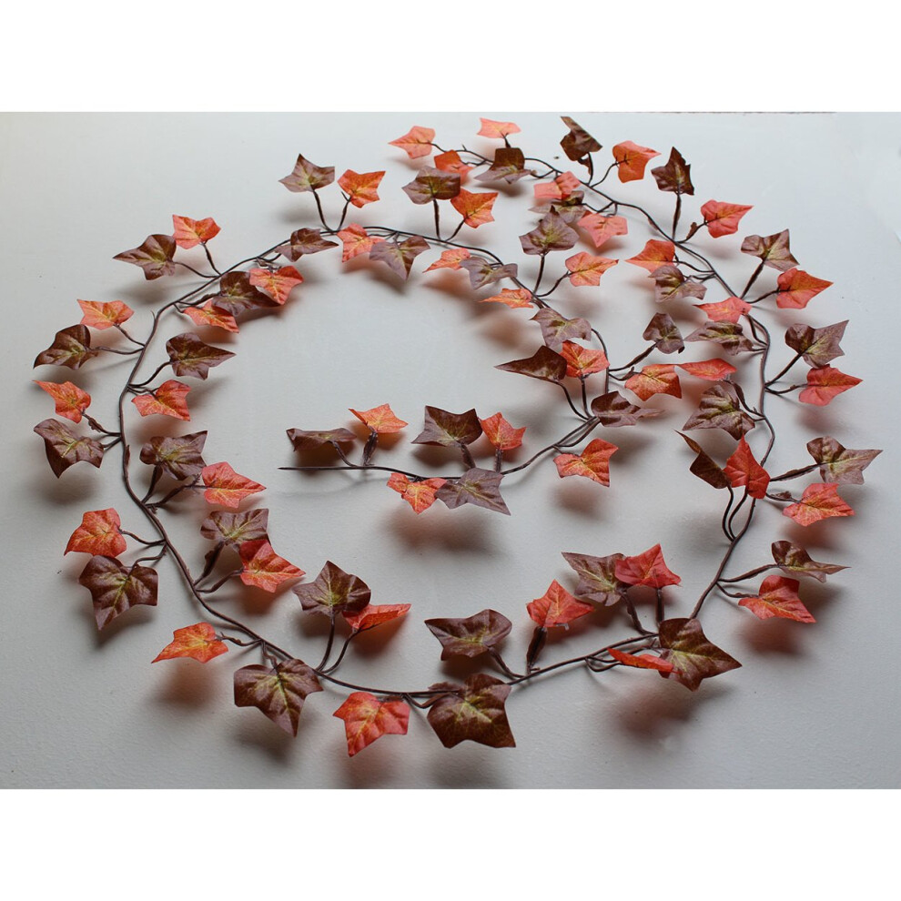 (Two Tone Autumn English - IL15, 1 Garland) Best Artificial 7ft 210cm Ivy Garlands