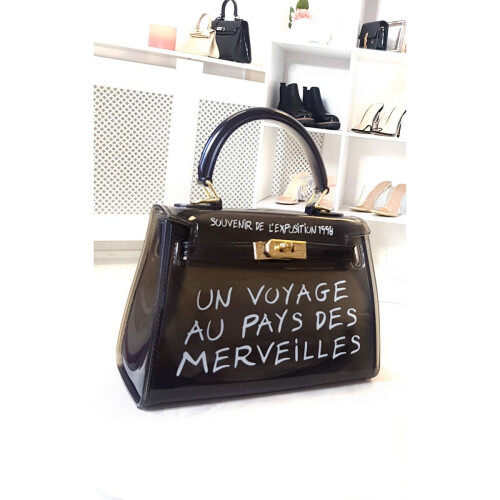 IKRUSH Womens Niena Clear Slogan Handbag