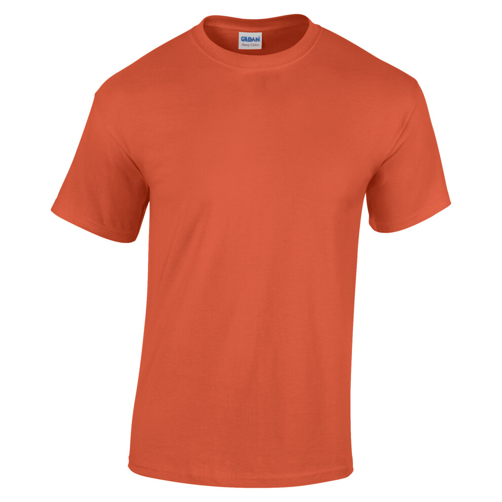 Gildan (Xl, Sunset) Mens Heavy Cotton Short Sleeve T-Shirt Multicoloured