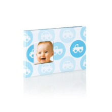 Pearhead Baby Brag Book Blue Cars Photo Album Holds 24 Photos