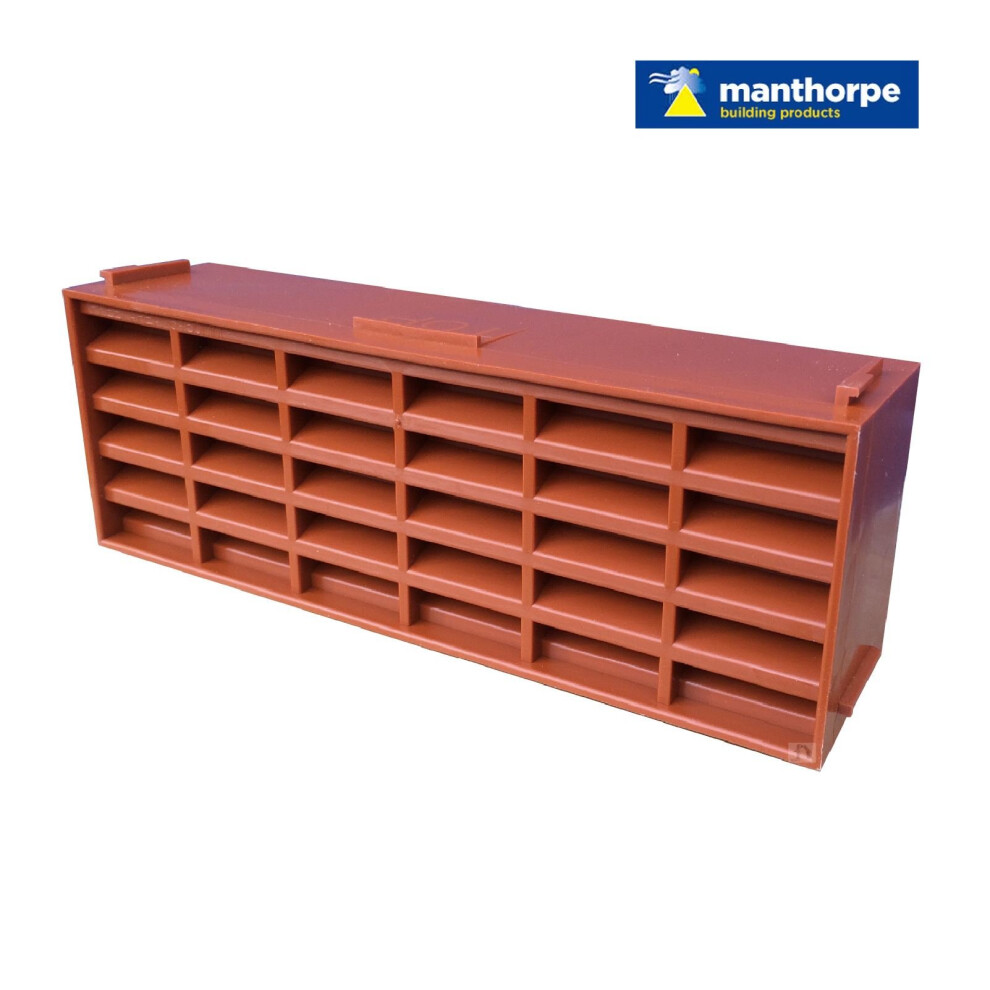 5 x Terracotta Interlocking Air Brick Vents 9" x 3" for Air Flow Ventilation