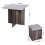Homcom Homcom Modern Table & 4 Ottoman Seats | Space-Saving Dining Set 8