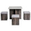 Homcom Homcom Modern Table & 4 Ottoman Seats | Space-Saving Dining Set 4